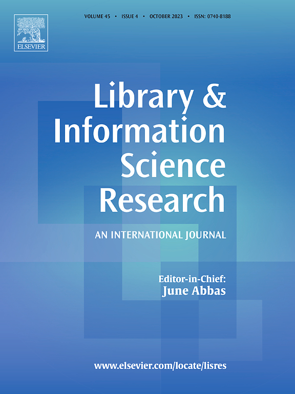 Go to journal home page - Library & Information Science Research